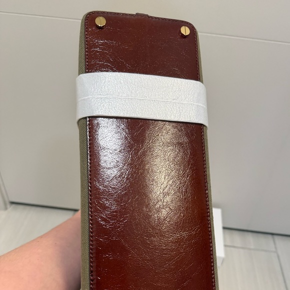 Toteme Canvas T-lock bag, Khaki Brown - Picture 10 of 12